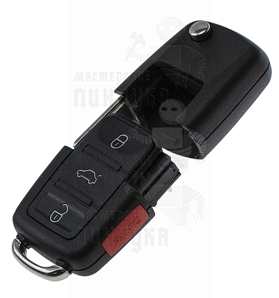 Корпус выкидного ключа HU-HAA.P1 HU66 HF55P65 3 кнопки + паника VOLKSWAGEN КНР
