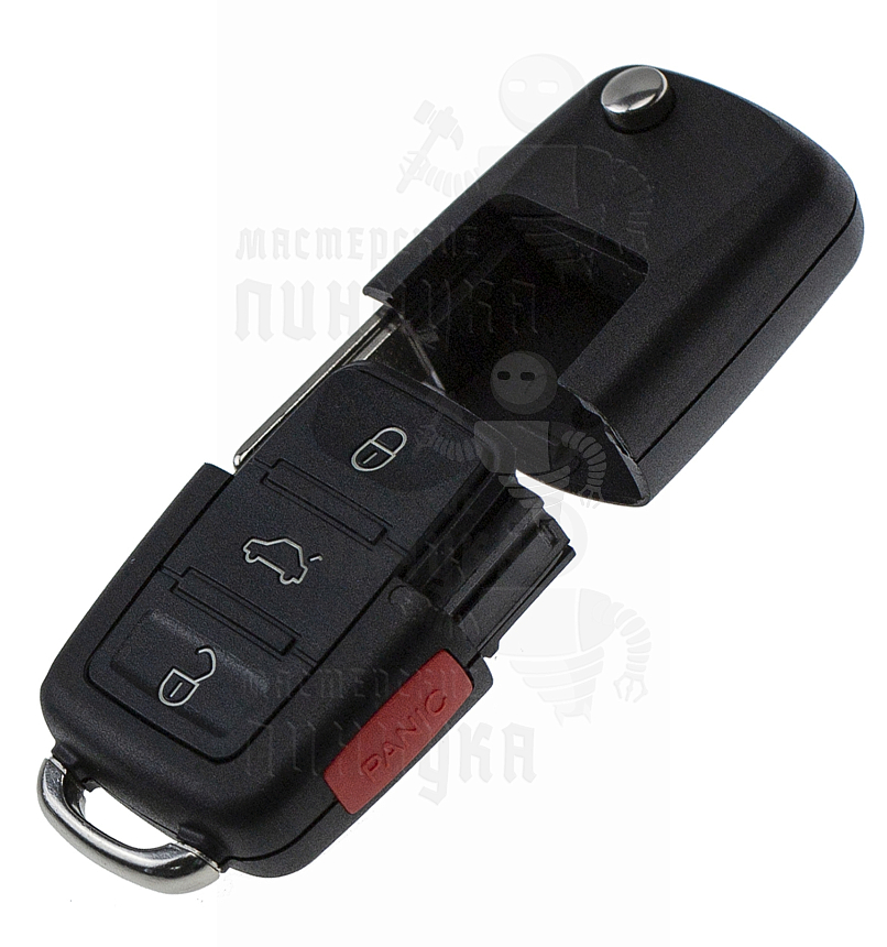 Корпус выкидного ключа HU-HAA.P1 HU66 HF55P65 3 кнопки + паника VOLKSWAGEN КНР
