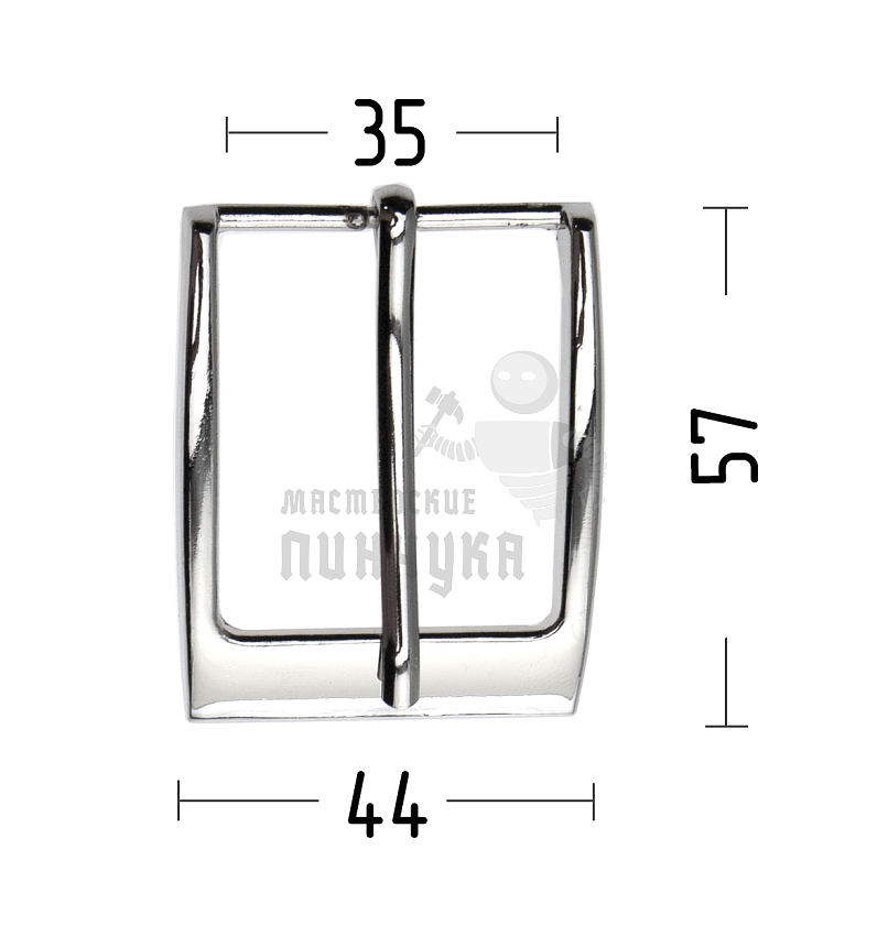 Пряжка металлическая ременная 35мм цв никель