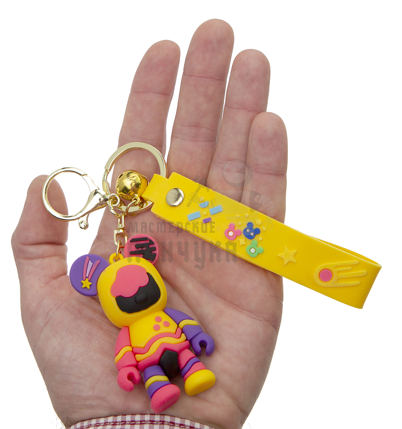 Брелок для ключей "Мишка CANDY" колокольчик + карабин