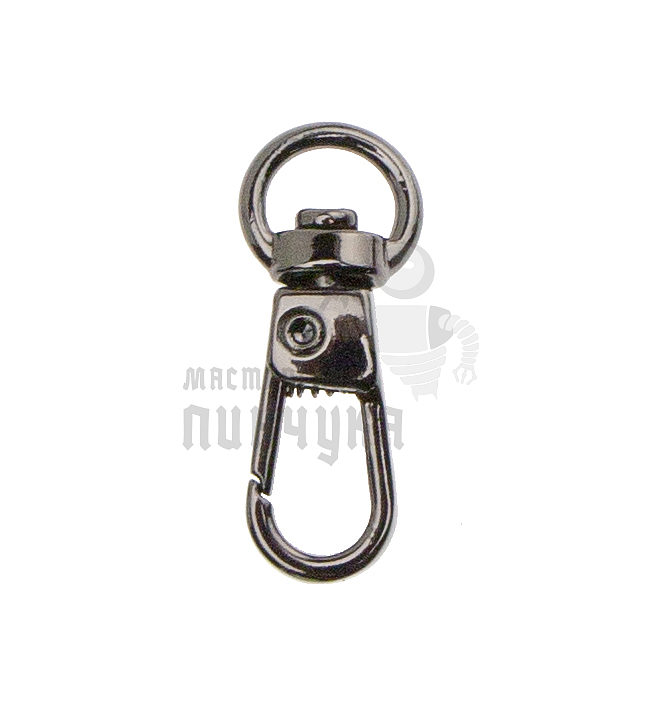 Карабин поворотный, сумочный 8мм, цв.темный никель