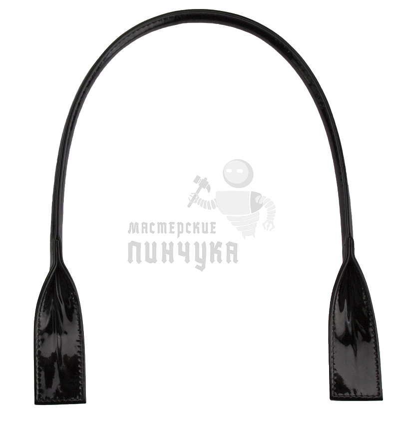 Ручка сумочная длинная с широким креплением 68см Китай Черный лак