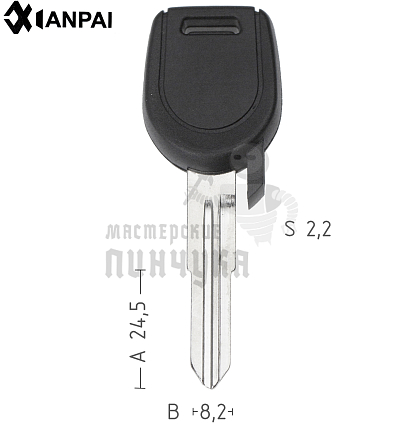 Авто с местом под чип TPX  TP00MIT-12P  MIT8T0  T00MIT7P КНР  ///  MITSUBISHI