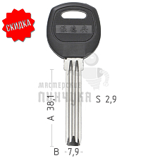 CANAS PSNJ 2P SAN-5P ПОЛУКР.2ПАЗА 8X38MM. КНР - Чертеж