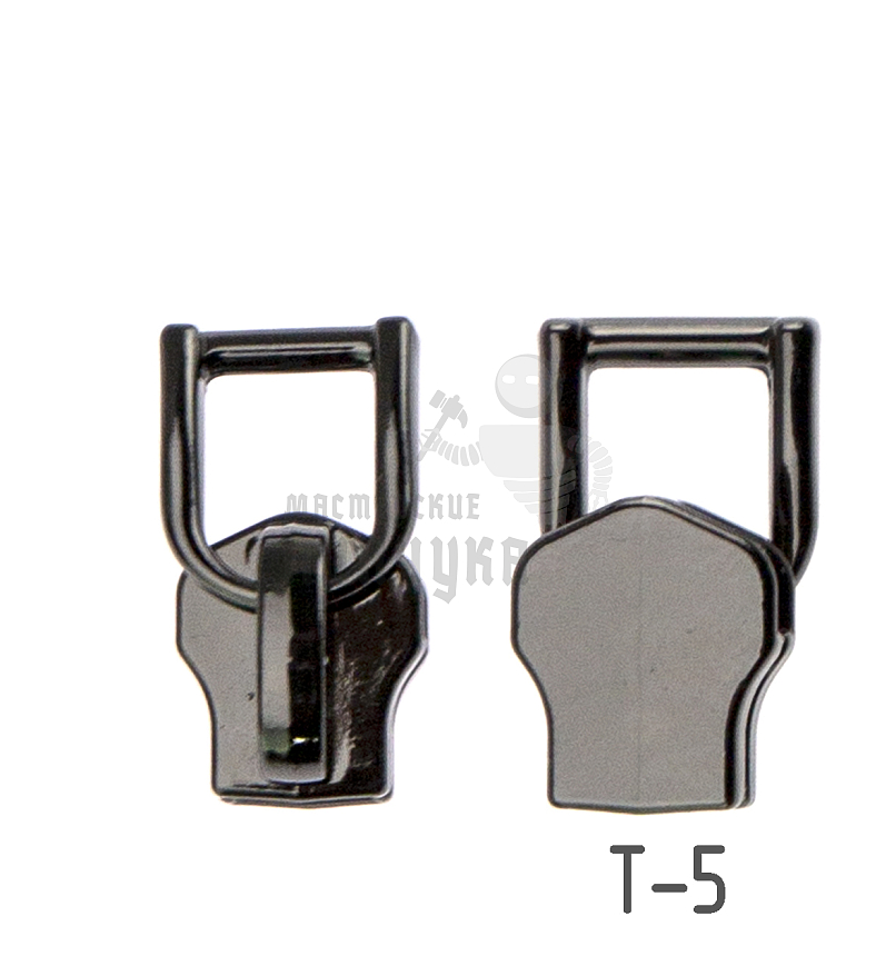 Бегунок сумочный Т5 "JX" (0493), металл, тёмная гальваника