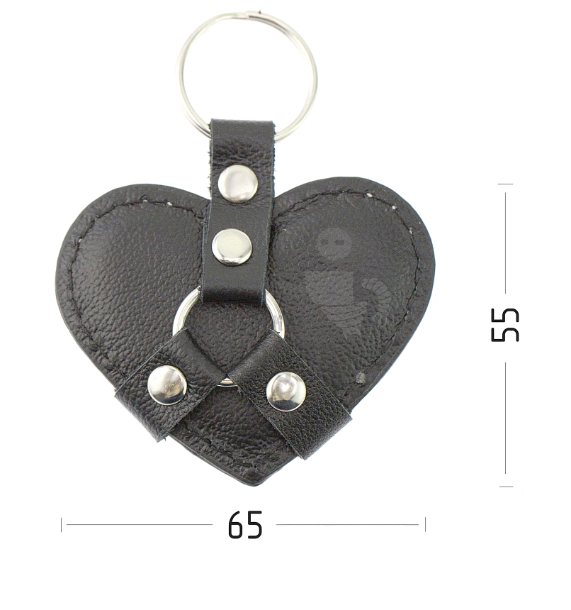 Брелок Сердце, цв.черный