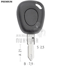 Корпус ключа NE38 NE73 NE79P49 1 кнопка  RENAULT  КНР - Чертеж