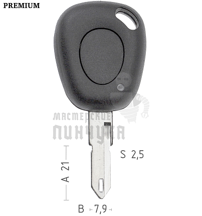 Корпус ключа NE38 NE73 NE79P49 1 кнопка  RENAULT  КНР