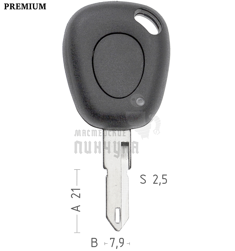 Корпус ключа NE38 NE73 NE79P49 1 кнопка  RENAULT  КНР