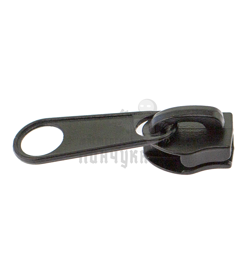 Бегунок для спиральной молнии, тип 10, сумочный, цв.черный (322), вес 9гр