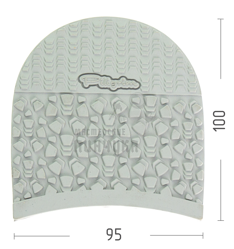 Набойка Piligrim "Раптор", разм. XL, 95х105х6.5мм, цв.светло-серый