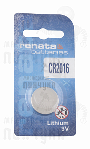 Батарейка часовая RENATA CR2016 BL1 (1/10/300/2400) - Чертеж