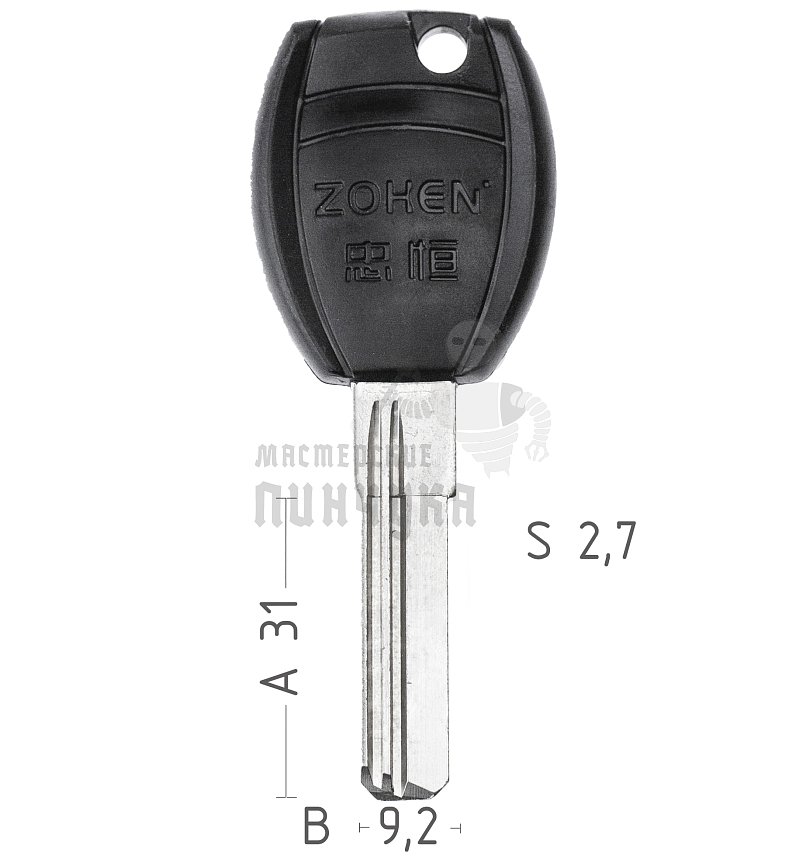 JW-A34 РУЧК ПЛАСТ.2ПАЗ(ЛЕВ) ПОД БРОНЬ.9,2Х32 КНР