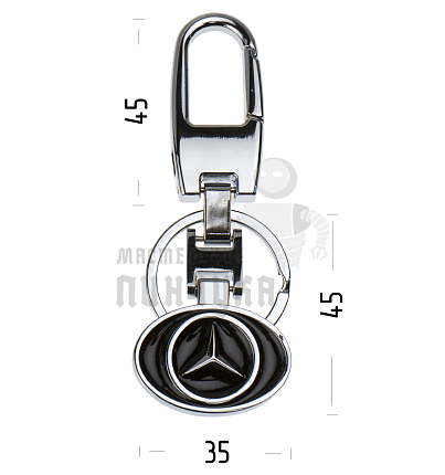 Авто карабин с кольцом для ключей MERCEDES