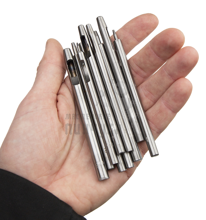 Пробойники для кожи круглые (D=0,5-5 мм, набор 10 шт)