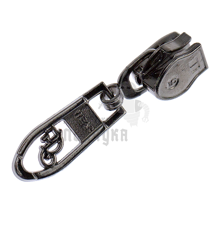 Бегунок для спиральной молнии, тип 5, автомат №3, цв. никель темн.