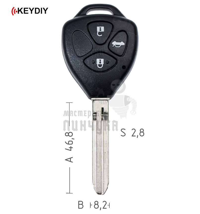Ключ серии B в стиле TOYOTA для KD900 без встроенного чипа КНР //