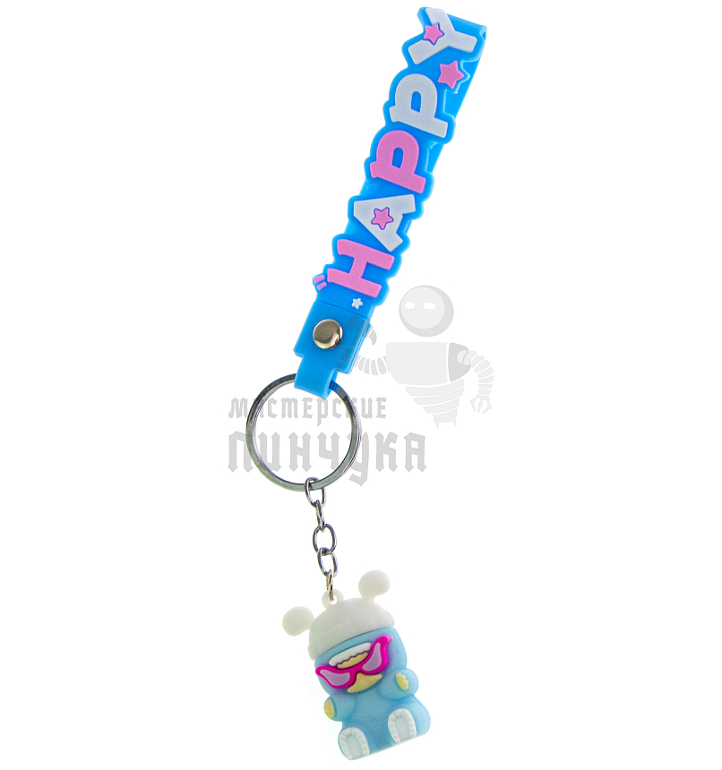 Брелок для ключей "Wakuku" с ремешком, цв.голубой