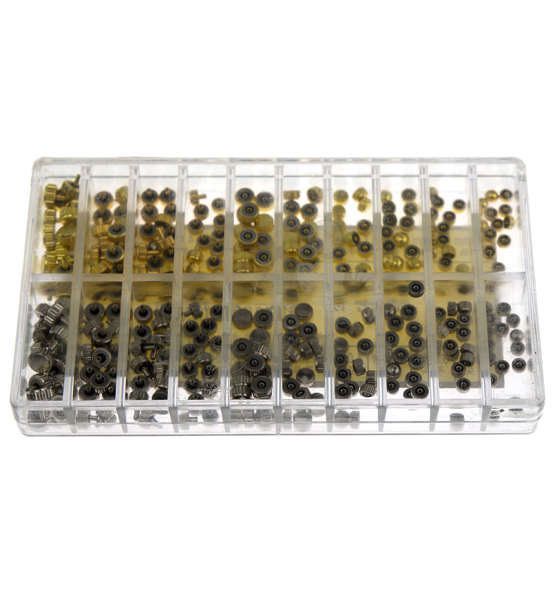 Набор запчастей для заводной головки часов 300PCS (золотые/серебряные)