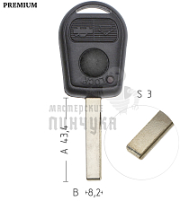 Корпус ключа BM6P HU92 HF70P171 3 кнопки 5 КНР  BMW - Чертеж