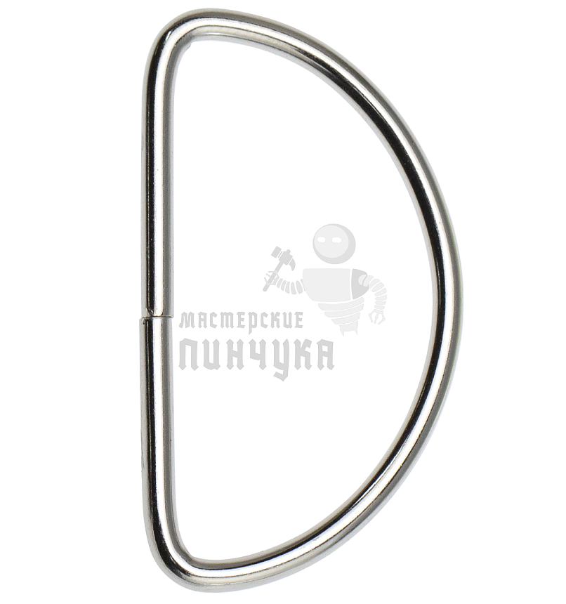 Полукольцо 40мм (толщ. 2,6мм) цв. никель. 