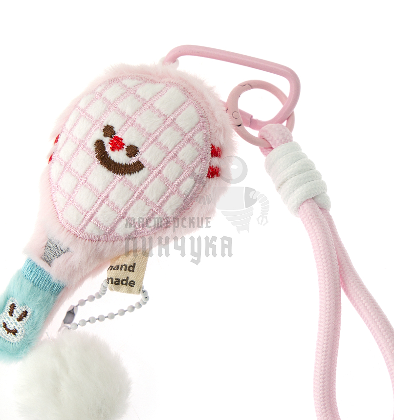 Брелок/Подвеска для ключей "Теннисная ракетка", цв.розовый