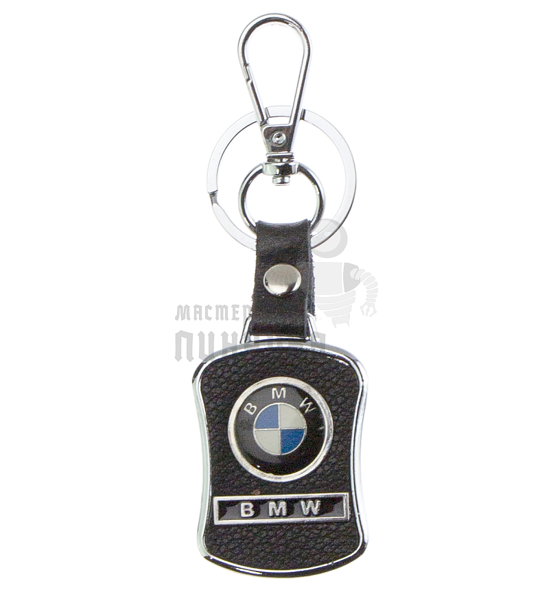 Авто карабин с кольцом для ключей BMW Экокожа