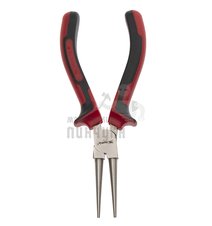 Круглогубцы Nickel, 160 мм, никелированные, двухкомпонентные рукоятки Matrix