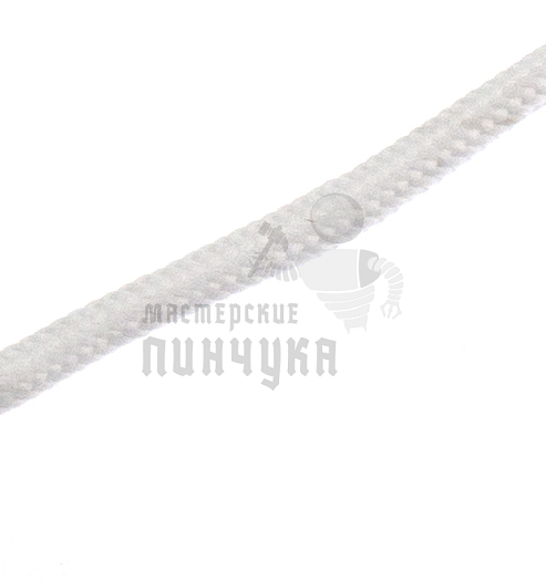 Шнурок белый, круглый стандартный 75 см (Art.405)