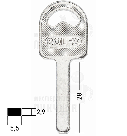 SOLEX квадрат(29×5.5×2.9) КНР//