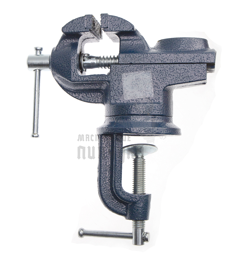 Тиски слесарные, настольные, поворотные, ширина рабочих губок 50 мм, наковальня Сибртех