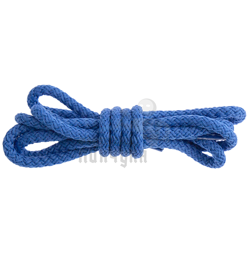 Шнурки круглые с наполнителем, 100см, цв.васильковые