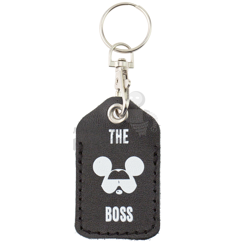 Чехол брелок «THE BOSS» с карабином, цв.черный 