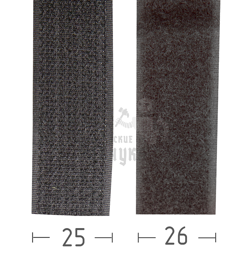 Лента-липучка  контактная - 25 мм, цв.черный