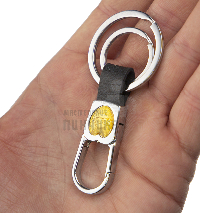 Авто карабин с двумя кольцами для ключей NISSAN