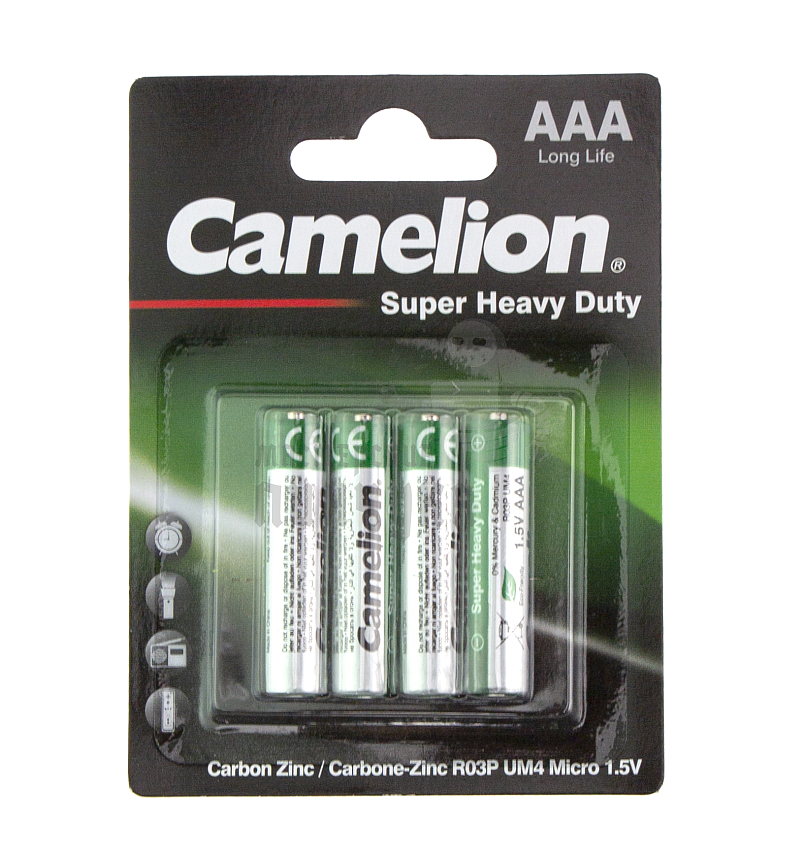 Батарейка Camelion Super Heavy Duty  R03 4BL  1.5V (4/40/200)