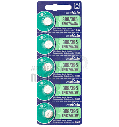 Батарейка muRata 395/399 SR57W SR927SW BL5 1.55V (5/100/500)