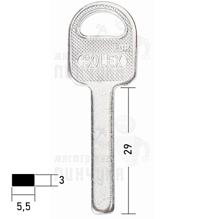 SOLEX квадрат(29×5.4×3) КНР//