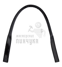Ручка сумочная круглая с узким креплением 53см (4001-2) Китай Черный лак - Чертеж