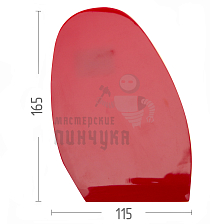 Проф. формованная для лабутенов Casali Mirror №3,1,3мм Новый красный - Чертеж