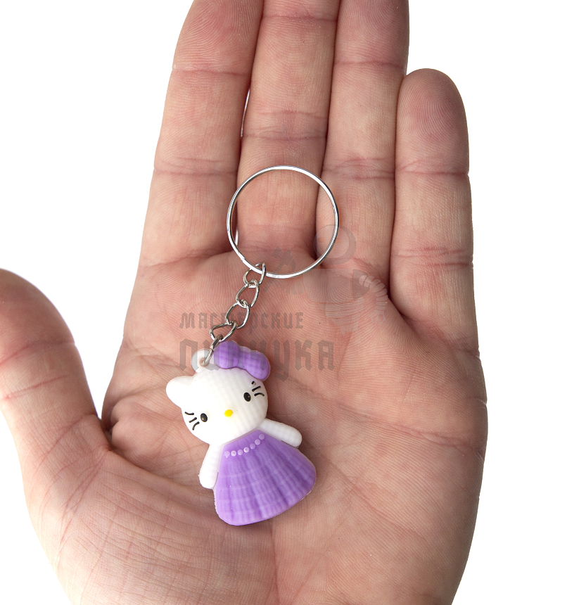 Брелок для ключей "Hello Kitty", цв.фиолеовый