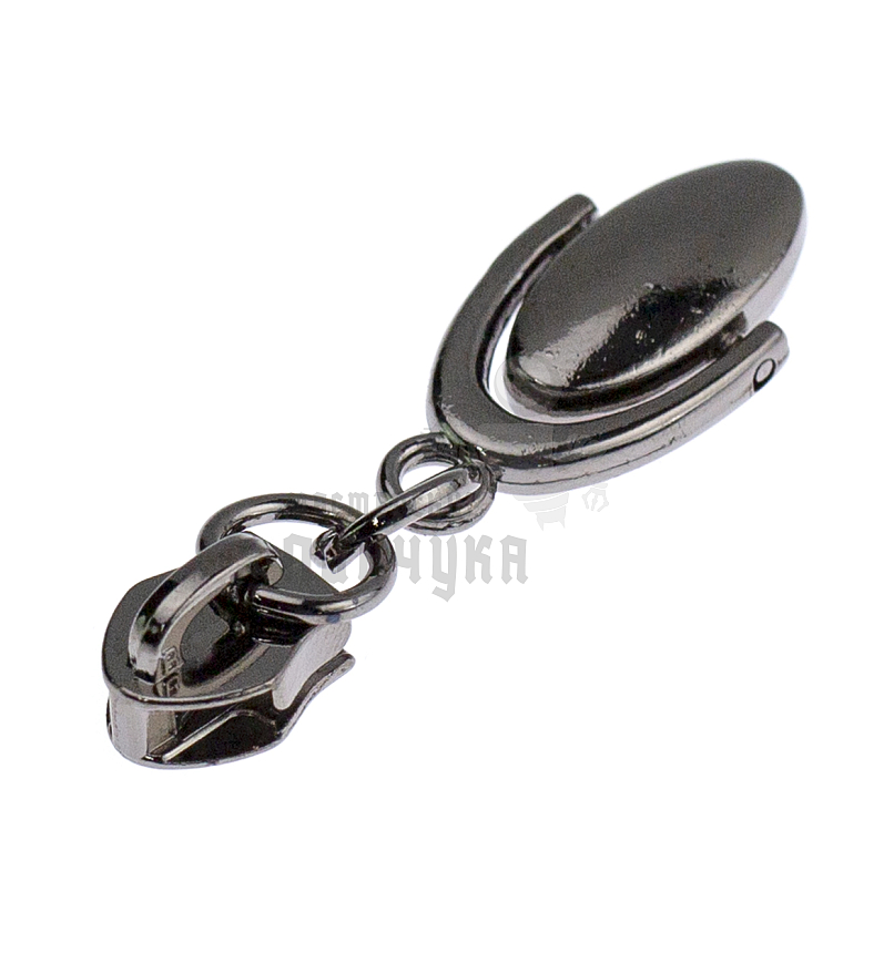 Бегунок для спиральной молнии, тип 5, сумочный N6 цв. никель темн.