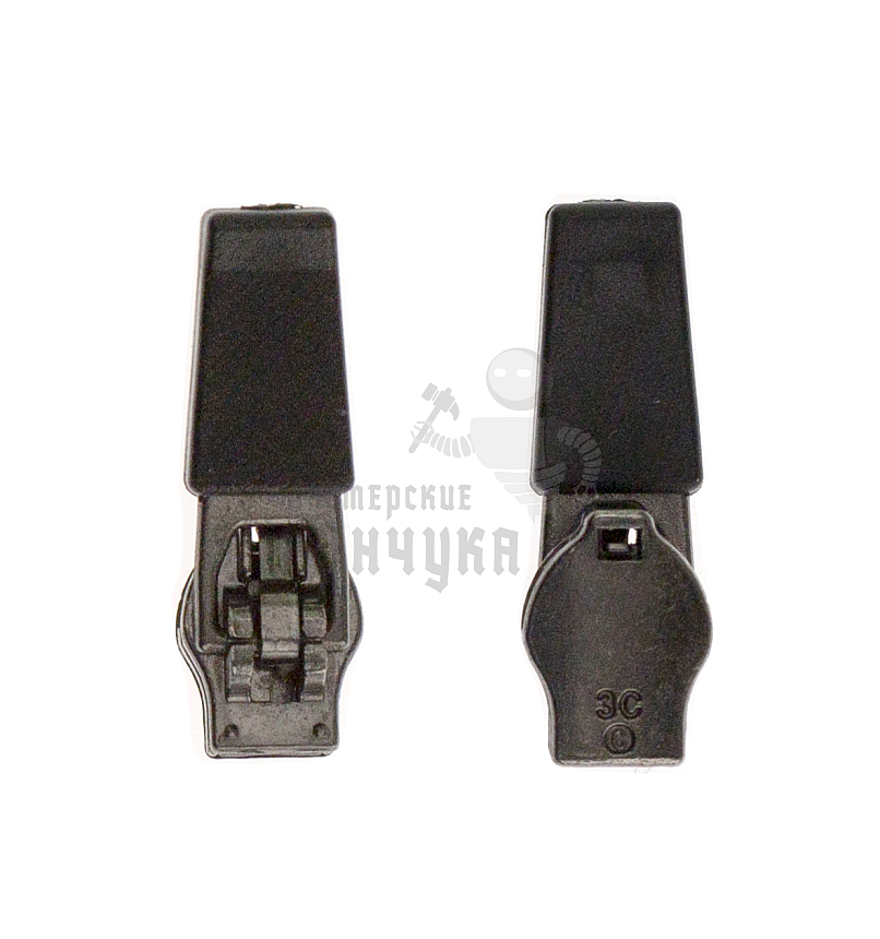 Бегунок для спиральной (витой) молнии, тип 3, Арт.YG-301, цв. никель черный, РЕВЕРС