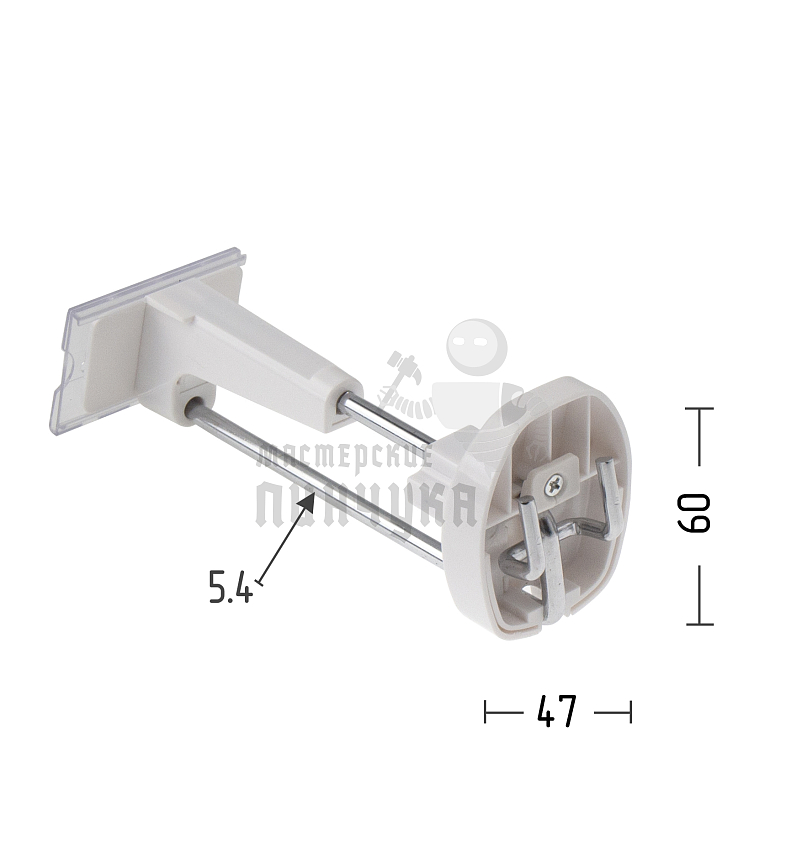 Крючок антивандальный с ценникодержателем