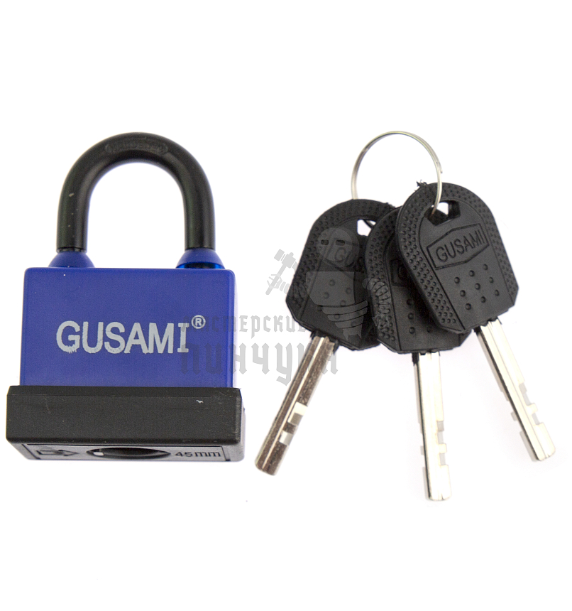 Навесной замок GUSAMI 47мм (синий)