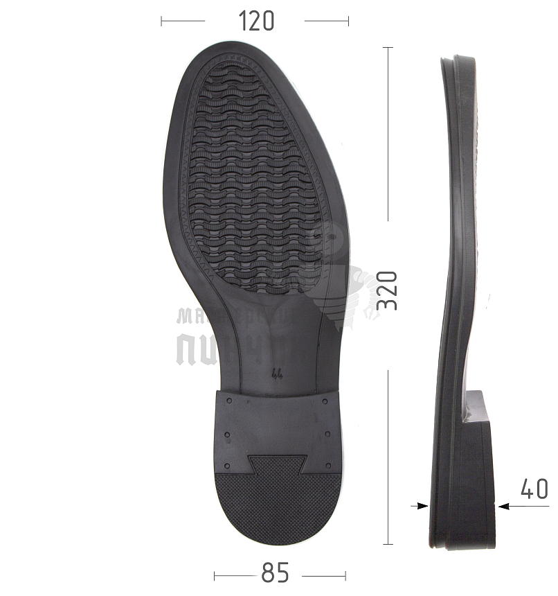 Подошва муж. Киров 90555 р. 44, цв. черный