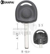 Авто с местом под чип TPX OP-11P HU100 HF66P КНР  OPEL - Чертеж