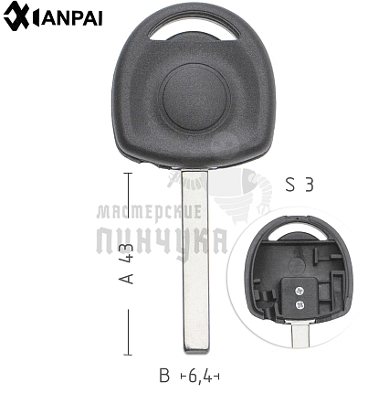 Авто с местом под чип TPX OP-11P HU100 HF66P КНР  OPEL