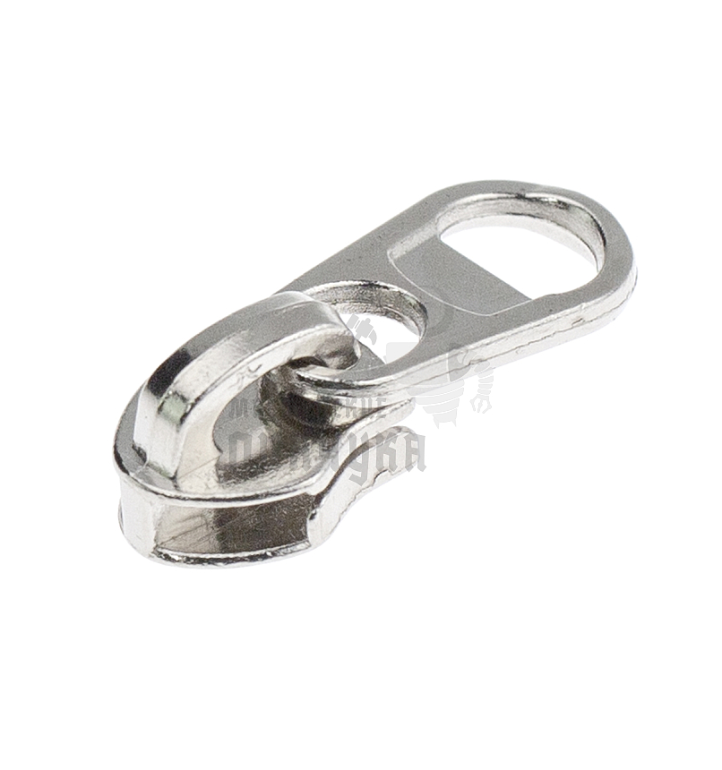 Бегунок для спиральной молнии, тип 8, сумочный, цв. никель