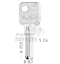 PALLADIUM 3 (2 ПАЗА 8,7*2,35*27мм) КНР - Чертеж